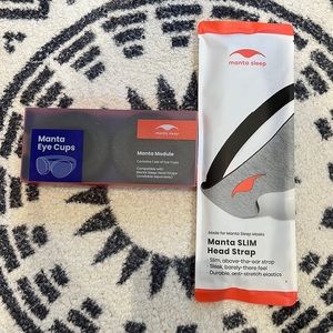 Manta slim eye mask and cups